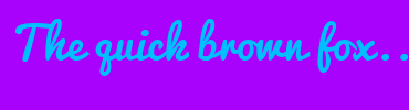 Image with Font Color 00BEFF and Background Color A902FC